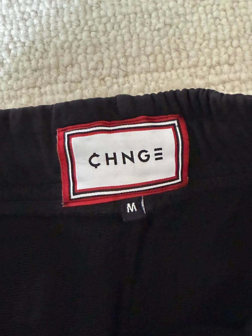 CHNGE Black Graphic Peace Love Men’s Joggers Size M -Altered See Photos-